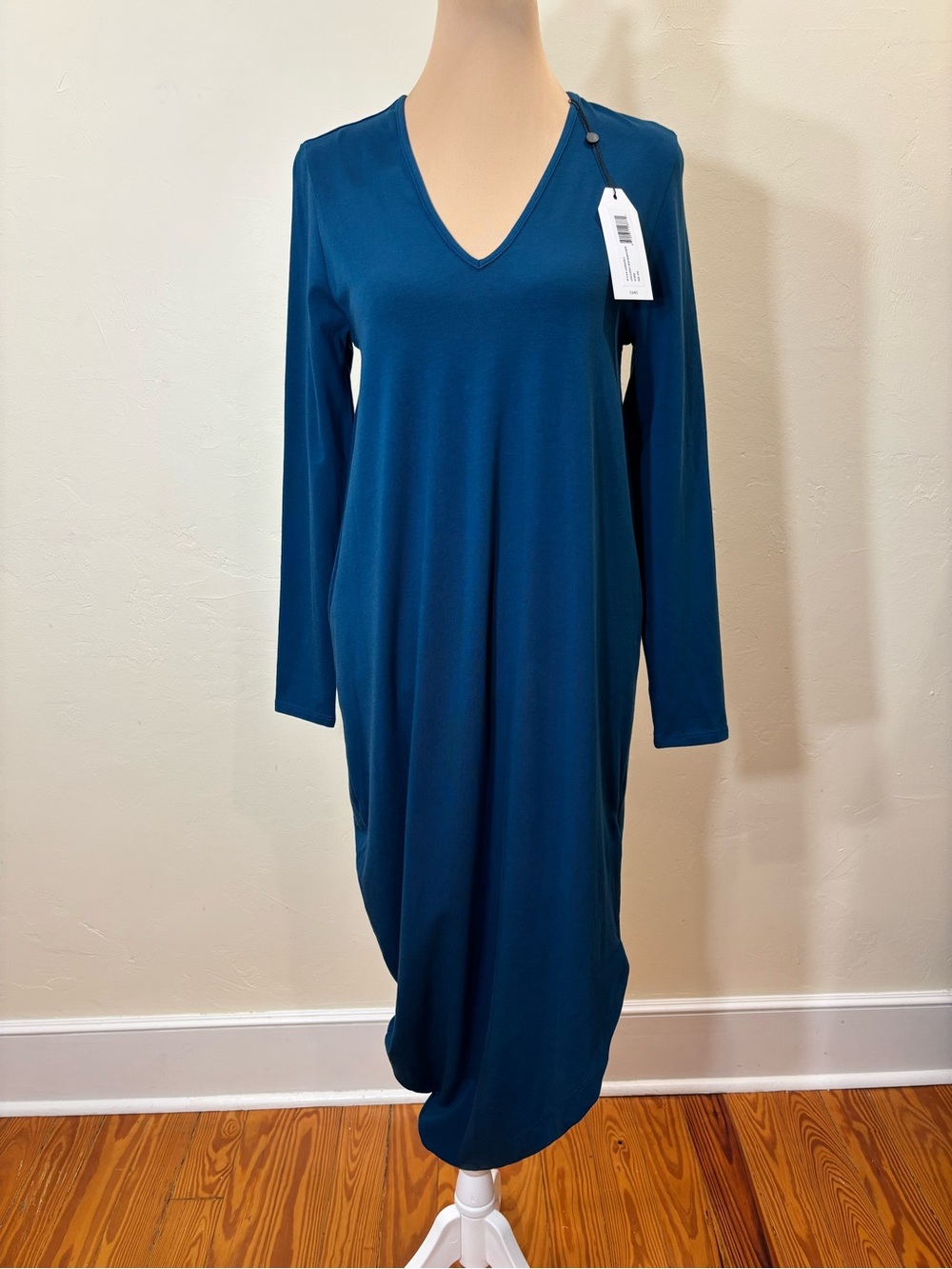 NWT Universal Standard 4XS Iconic Long Sleeve V-Neck Geneva Dress in Storm Blue